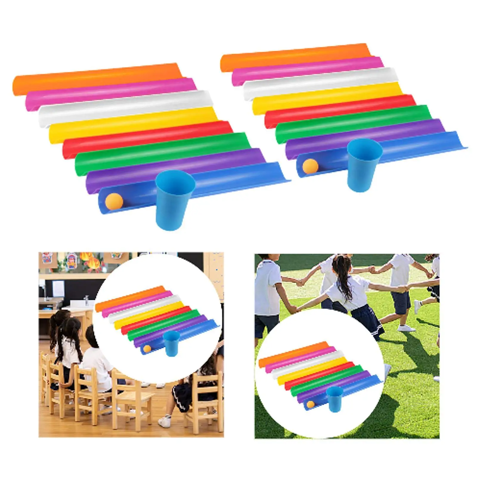 مجموعة تحدي خط الأنابيب متعددة الألوان للحفلات الخارجية مجموعة ألعاب خط الأنابيب للرياضات الخارجية للشباب والمراهقين والبالغين وحفلات أعياد الميلاد #1