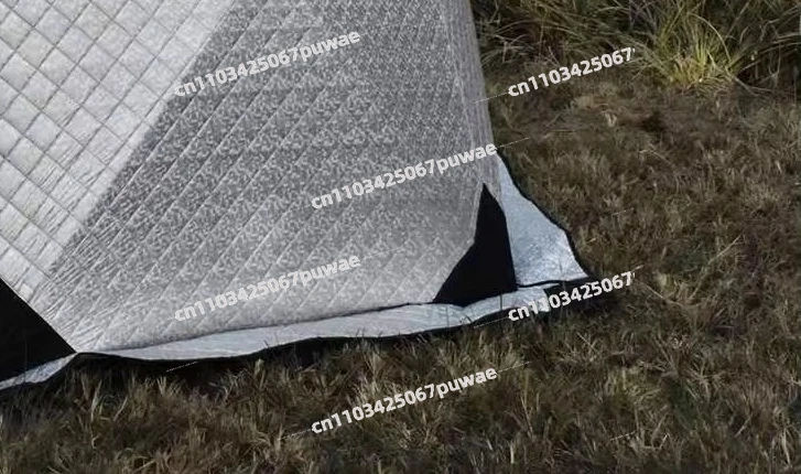 

3-4 Man Instant Winter Ice Fishing Tent Blue Silver W/Mat Portable Ice Shelter