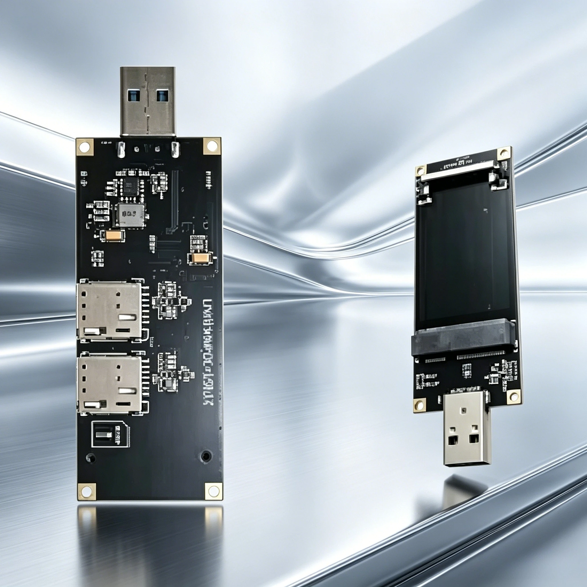 

USB 3.0 Dual Nano SIM Card Reader Adapter PCB Board for 4G LTE Module SIM Card Programming