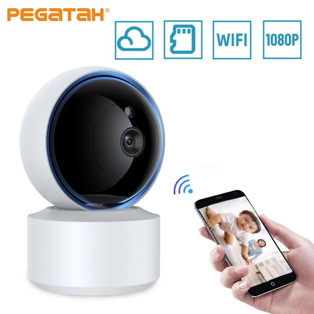 Tuya 1080P Wifi IP Camera Baby Monitor 360° PTZ Motion Detect 2 Way Audio Night Vision Supports TCP/IP/ONVIF Private Protocol