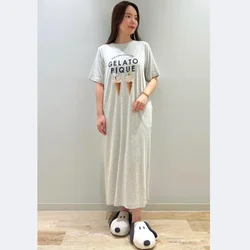 One Piece Ladies Room Wear Long Maxi Night Gown pigiama Night Dress Modal Cotton Sleepwear Night Gown (con tag)