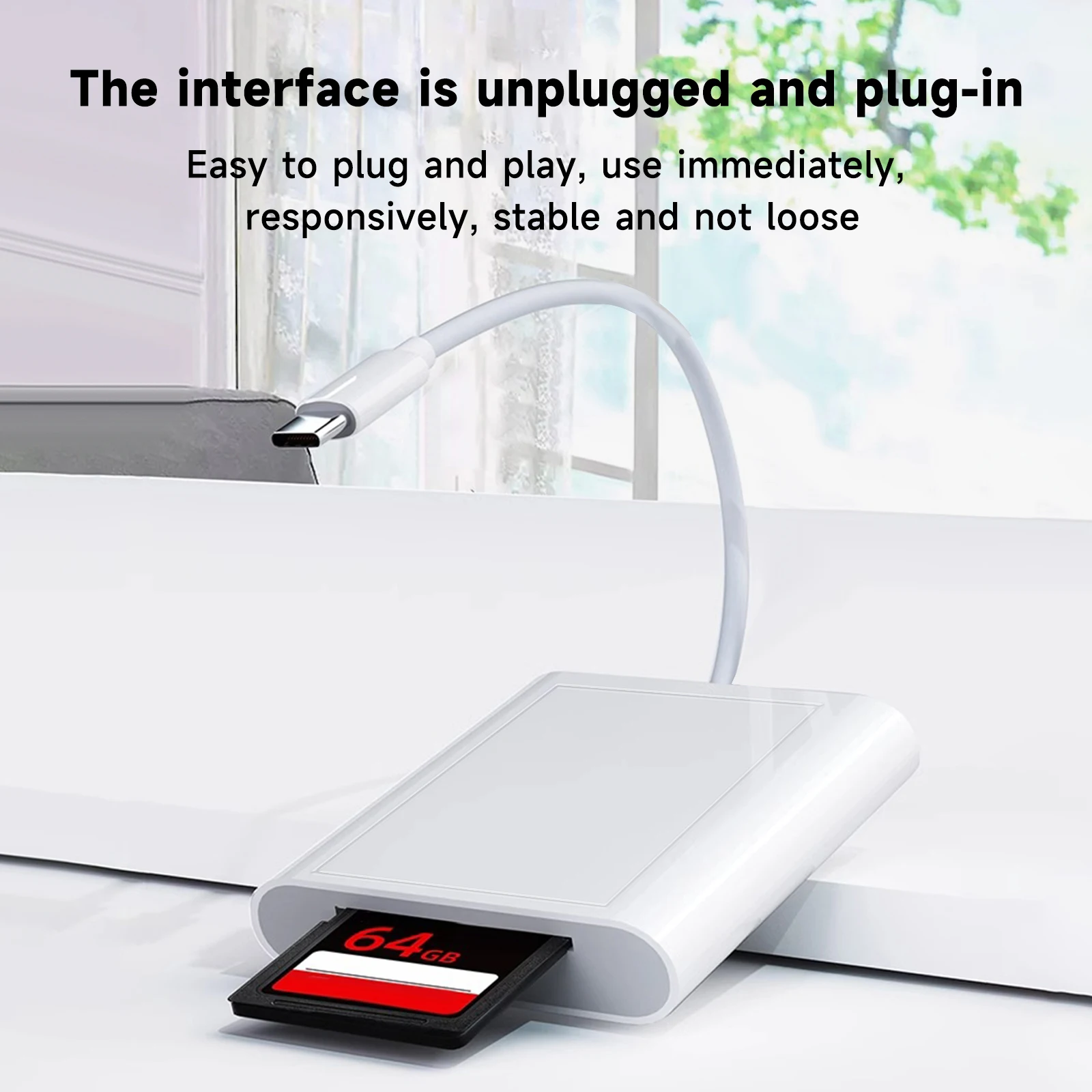 Adaptador de lector de tarjetas de memoria 2 en 1 tipo C Lightning SD TF convertidor de datos para Samsung Huawei XiaoMi Plug and Play instantáneo ﻿