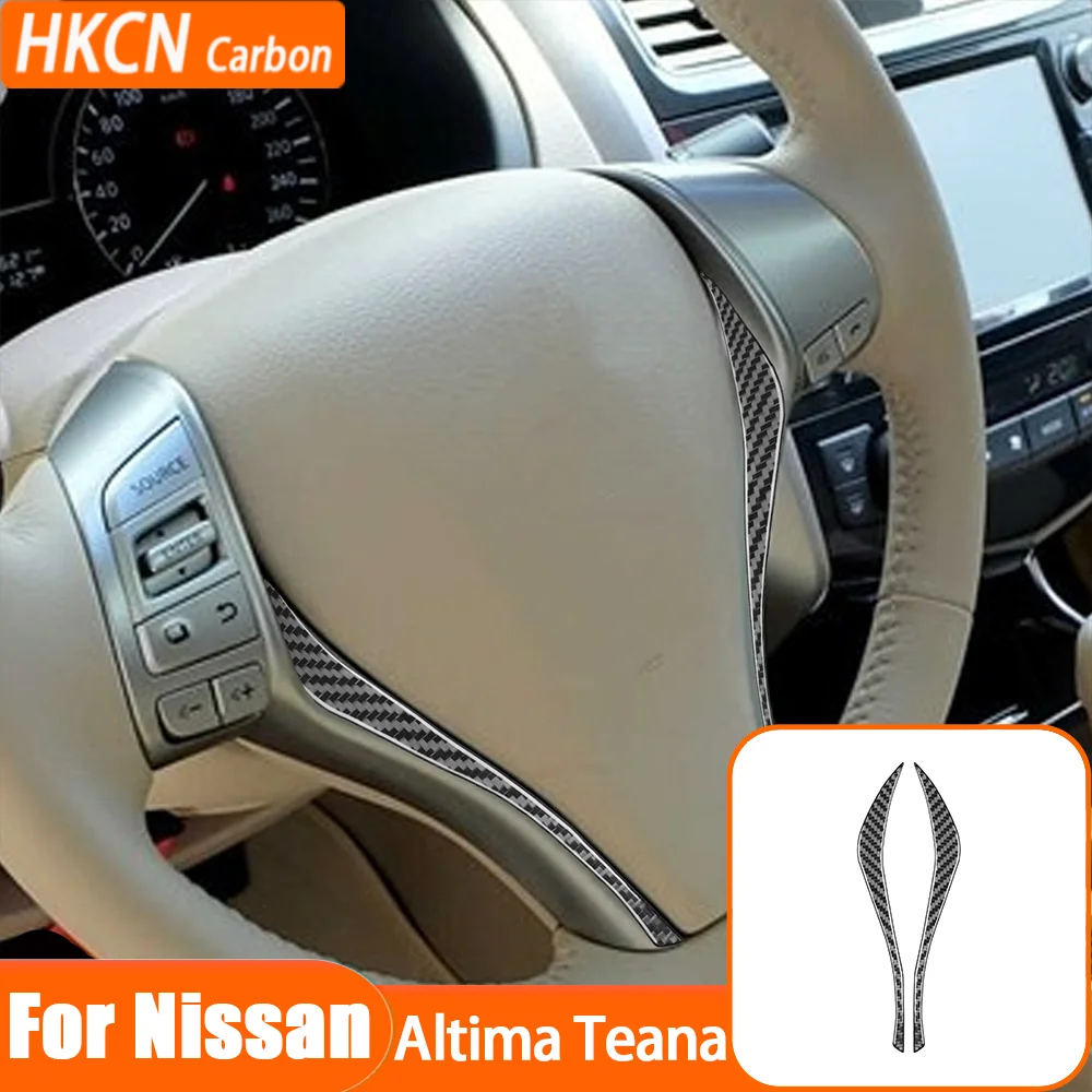 

Carbon Fiber Steering Wheel Inner Frame Strip Decoration Car Interior Accessories Trim Sticker For Nissan Altima Teana 2013—2018