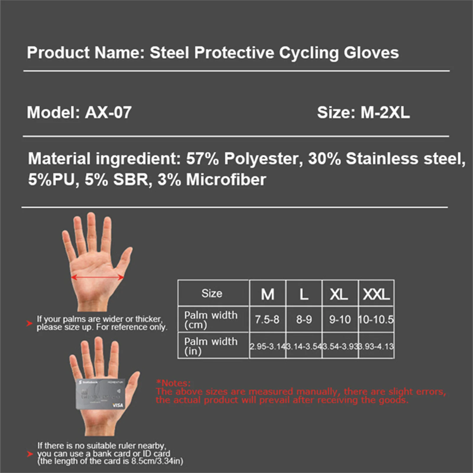 Motorcycle Gloves For Men Touchscreen Racing Motorbike Gloves Alloy Steel Protection BMX MX ATV MTB Motocross Dirt Bike Gloves