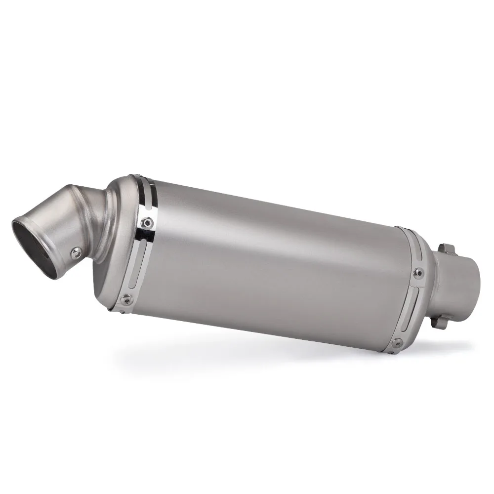 

Universal 51mm Motorcycle Exhaust Muffler Professional Stainless Steel Tailpipe T98 Muffler For Yamaha R3 Z125 400 300SR Msx125