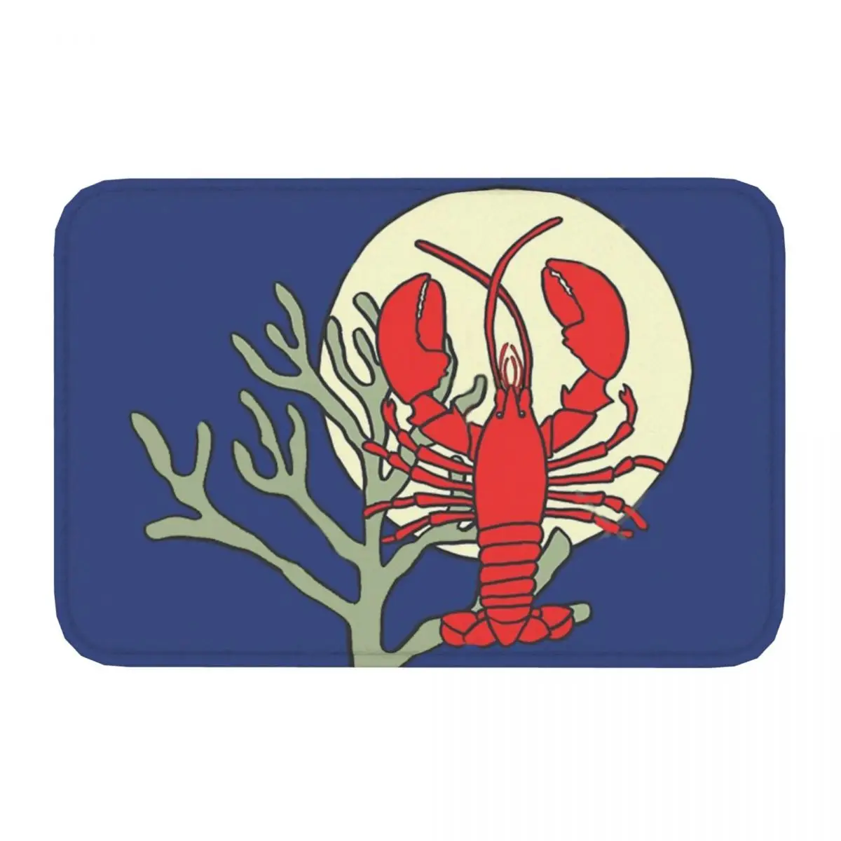 Red Lobster By Night Bathroom Non-Slip Carpet Cartoon Tarot Bedroom Mat Entrance Door Doormat Home Decor Rug