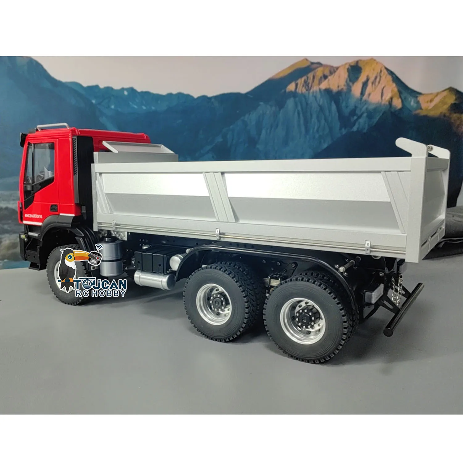 

6x6 DIY Гидравлический RC Самосвал 1/14 Радиоуправляемый Самосвал Самосвал Автомобиль 2-скоростной Коробка передач Свет Звук Собранная Красная Окрашенная Модель Игрушки