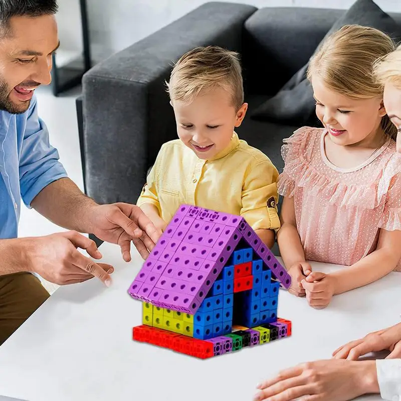 Counting Blocks Colorful Linking Cubes Connecting Math Blocks Fun Sturdy Math Cube Homeschool Supplies Celebrate Children's Day