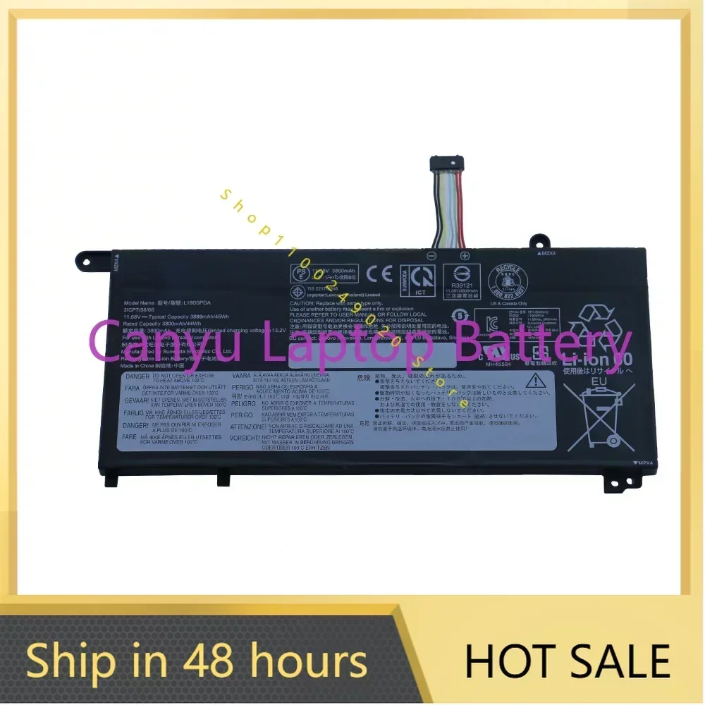 2024 L19D3PDA  Battery For Lenovo SB10Z21196 SB10Z21208 New Laptop battery