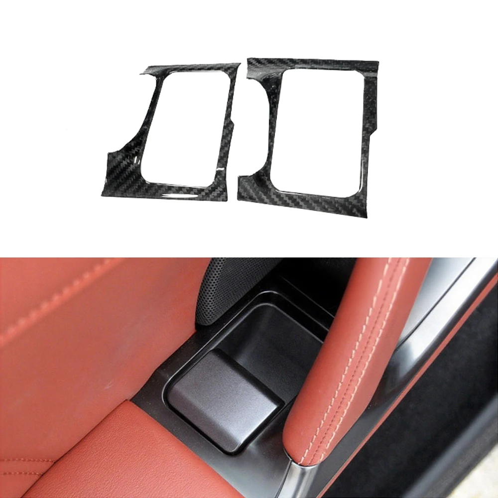 For Nissan GTR R35 2008-2016 Real Carbon Fiber Door Lock Button Frame Panel Trim