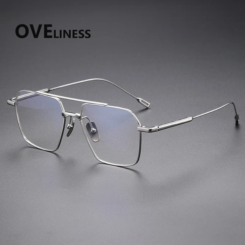 

Pure Titanium Glasses Frame for Men Women New Brand Design Vintage Retro Square Eyeglasses frames Ultralight Eyewear spectacles