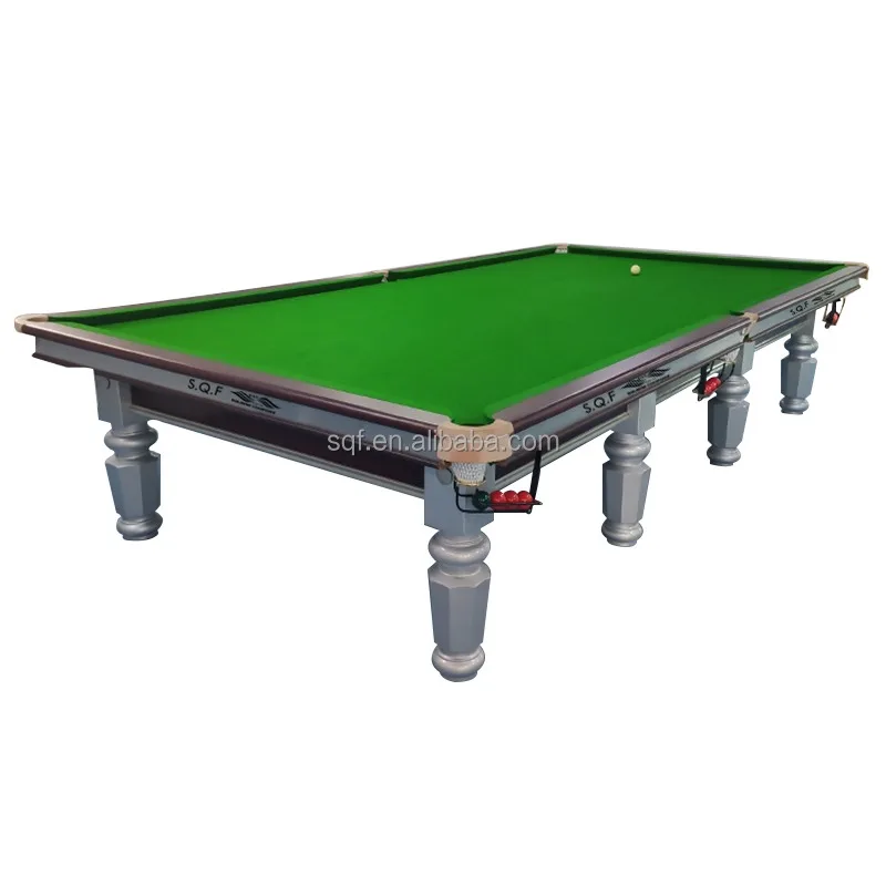 

Airo S.Q.F Professional Tournament Model Pool Table Solid Wood Slat Snooker & Billiard with Steel Cushion Nylon Pockets