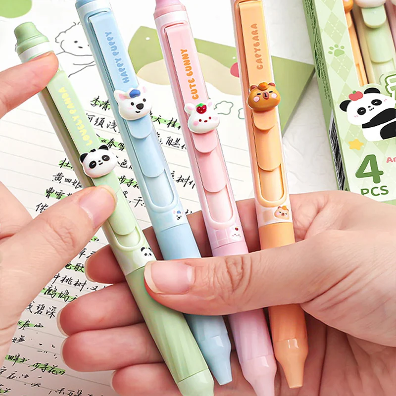 

4 шт. стираемая нейтральная ручка для учащихся начальной школы, сменный стержень для гладких и быстросохнущих канцелярских принадлежностей для письма