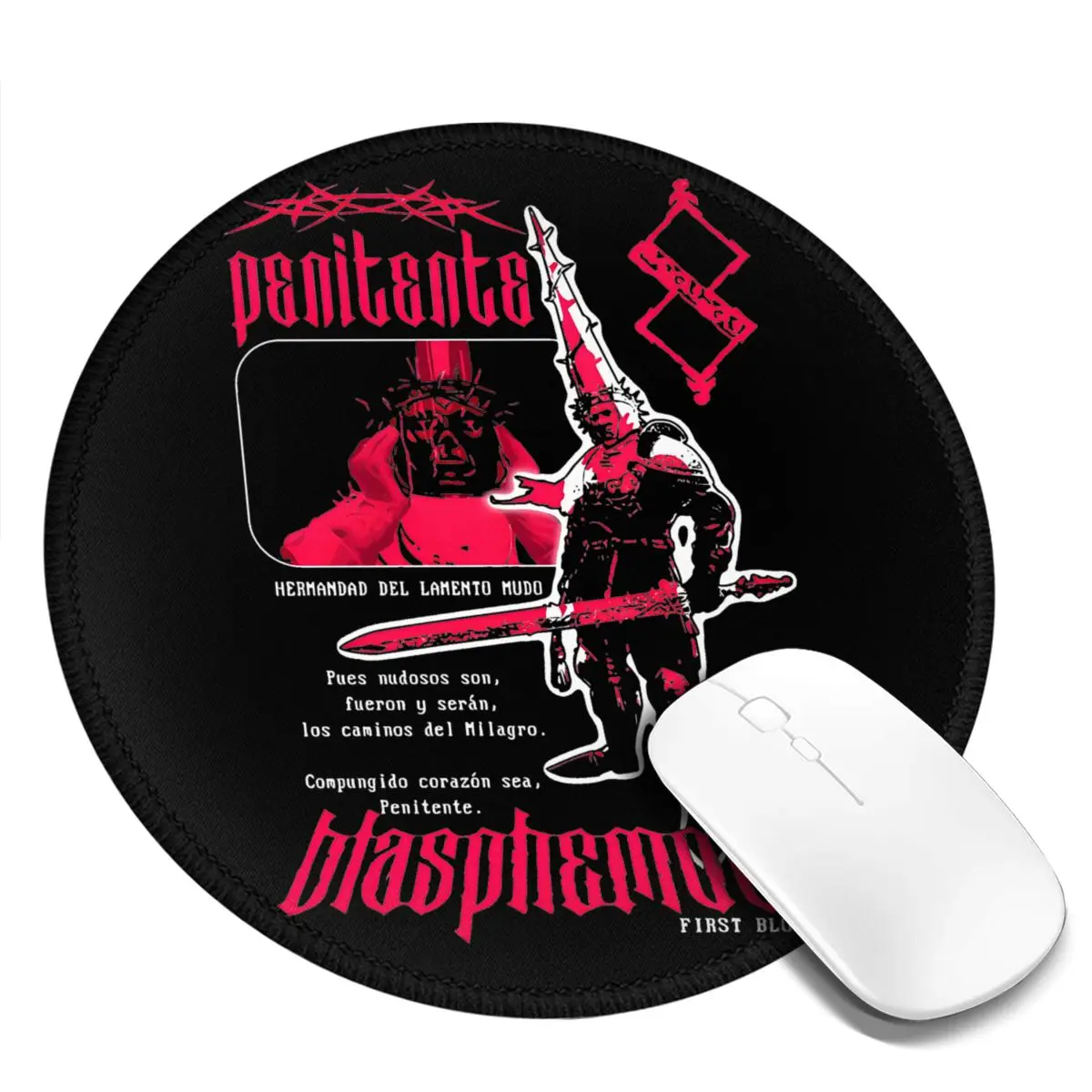 Silent Hill Vintage Mouse Pad Blasphemous Funny Round Mousepad Graphic Soft Quality Mouse Mats For PC Laptop Computer