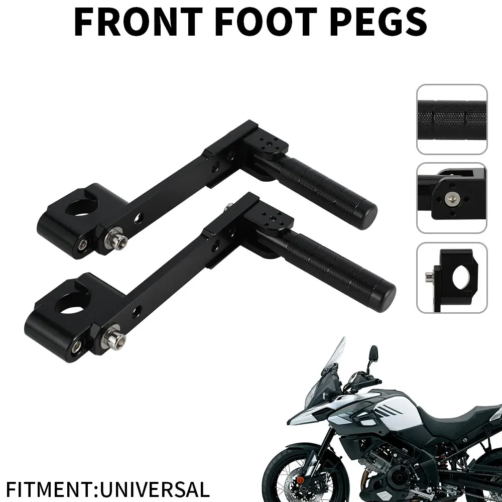 Einstellbare vordere Fußrasten Fußraste 7/8"-1,25" für KLR650 DR650 XR650L Tenere 700 V-Sturm ADV Dirt Bike Dual Sport
