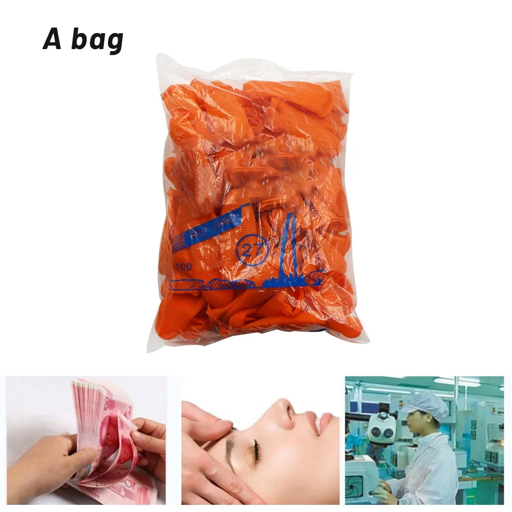 

Напальчники для подсчета и сельскохозяйственных работ, нескользящие латексные защитные чехлы, 1 упаковка, около 100 штук