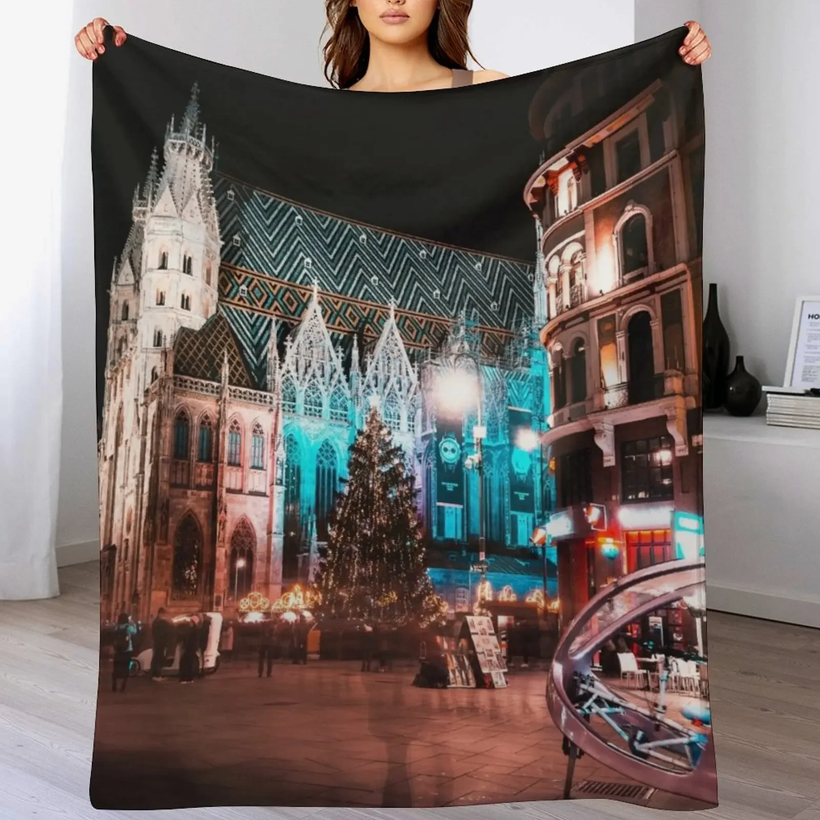 

Colorful church Throw Blanket Decorative Beds Hairy Sleeping Bag Beach Blankets