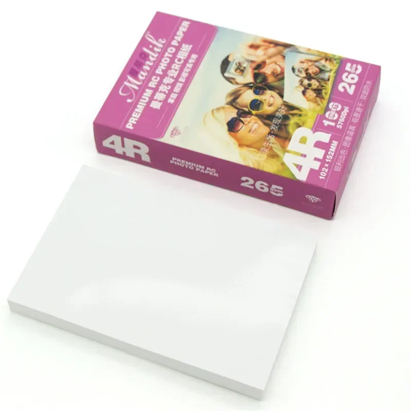 Rough Matte Waterproof Inkjet Printer Photo Paper 6 Inch 3r 4r 5r 100 Sheets / Pack 265g Rc Gloss