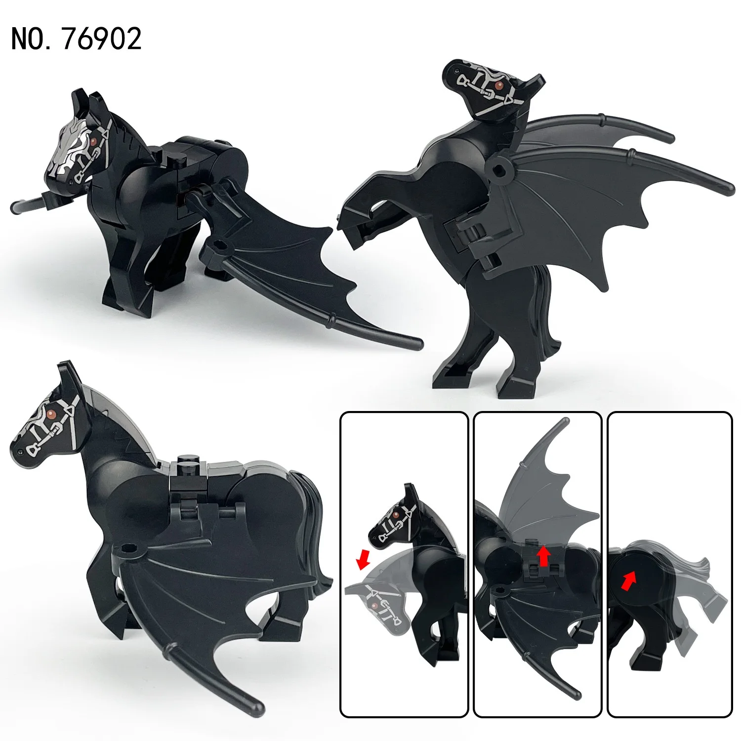 2 بيغاسوس بيغاسوس، بيغاسوس، قم ببناء مجموعة مكعبات المعركة الملحمية الخاصة بك، مجموعات كتلة مروحة فيلم الرسوم المتحركة، هدايا العيد