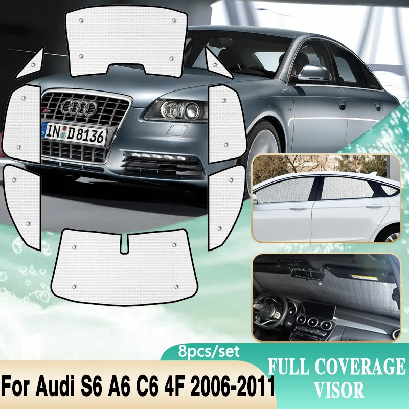 

Для Audi A6 S6 C6 4F аксессуары 2006 ~ 2011 лобовое стекло автомобиля солнцезащитные козырьки от солнца и ультрафиолета боковое окно 2007 2008 2009 2010 2011