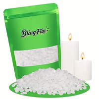 BlingFun Refined Paraffin Wax 0.5/1/1.5LB - Granulated & Molding, Non-Toxic/Smoke-Free (for Teatime, Pillar, Scented Candles)