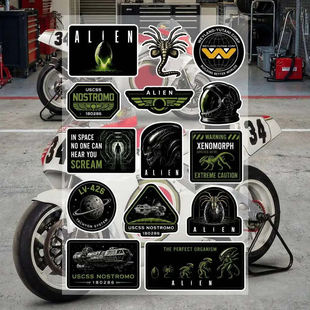 

Movie A-Alien Aesthetic Graffiti Stickers Waterproof PVC Decals for Motorcycle Skateboard Car Helmet Notebook DIY Decoration