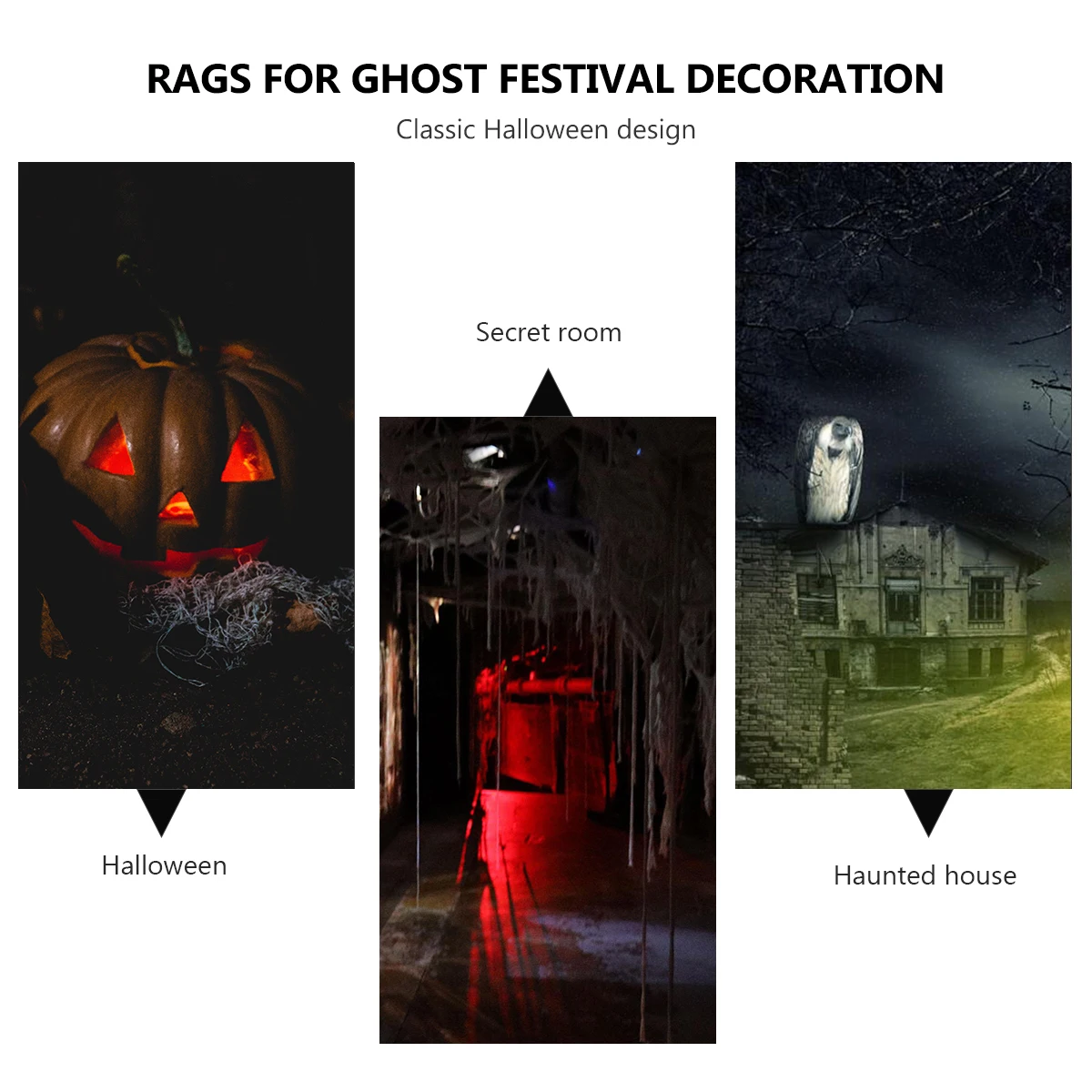 

Halloween Gauze Creepy Scary Ghost Festival Supplies Classic Design Comfortable Texture Yard Atmosphere Cloth Fabric