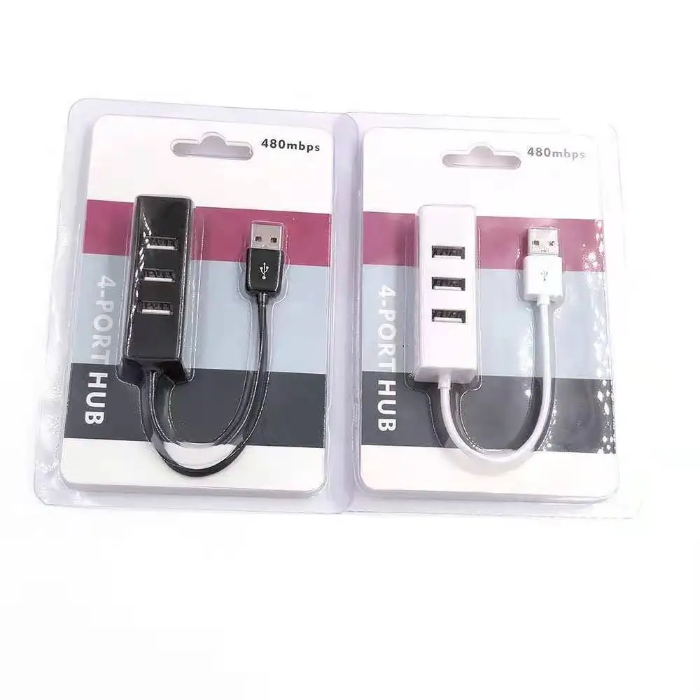 Multi Splitter Adapter Docking Station Portable High Speed Transmission Four Port For Pc Usb 2.0 Hub Power Adapter