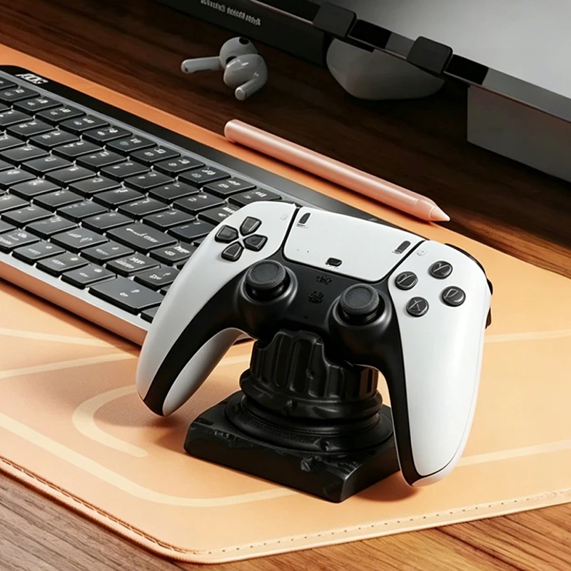 Modern Roman Column Resin Game Controller Stand Decorative Figurine for Gaming Room Desk Organizer and Home Decor Accent view 3