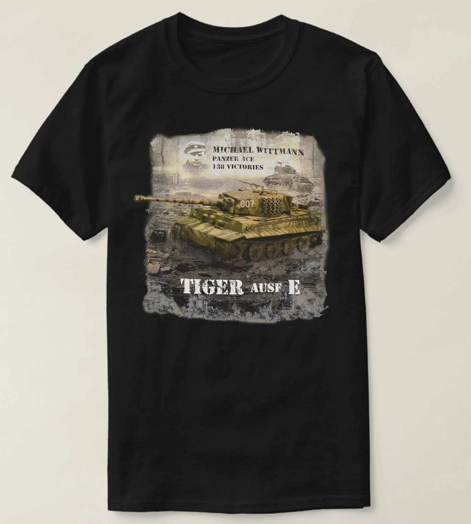 Panzer Ace Michael Wittmann  Panzer VI Tiger Tank T-Shirt. Premium Cotton Short Sleeve O-Neck Mens T Shirt New S-3XL