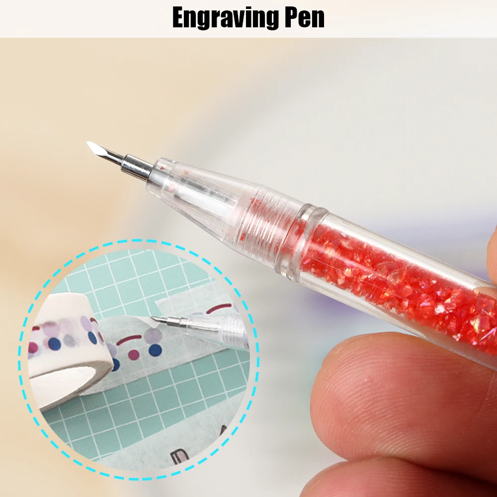 أدوات قطع الورق الآمنة DIY سكين الورق القرطاسية قلم النقش المحمول #2