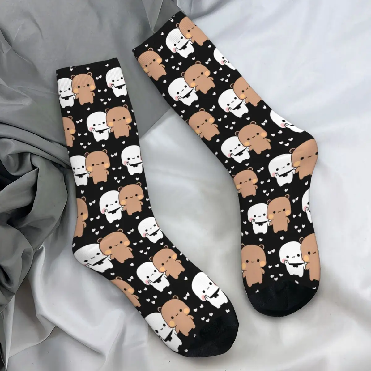 Bear And Panda Bubu Dudu Balloon Skateboard Stockings Graphic Funny Socks Spring Anti Skid Socks Men Cycling Breathable Socks