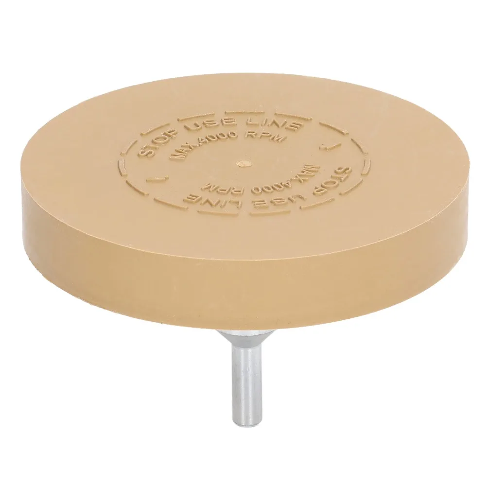 

3.5in Rubber Eraser Wheel Rubber Material 4000RPM Decal Remover Eraser Wheel For Drill Pneumatic Adhesive Remover