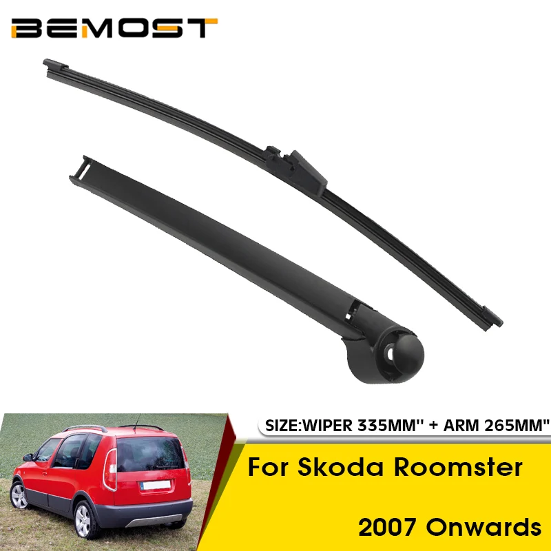 Car Wiper Blade For Skoda Roomster 2007 Onwards Rear Back Windshield Windscreen Rear Wiper 335mm+Arm 265mm Car Accessories