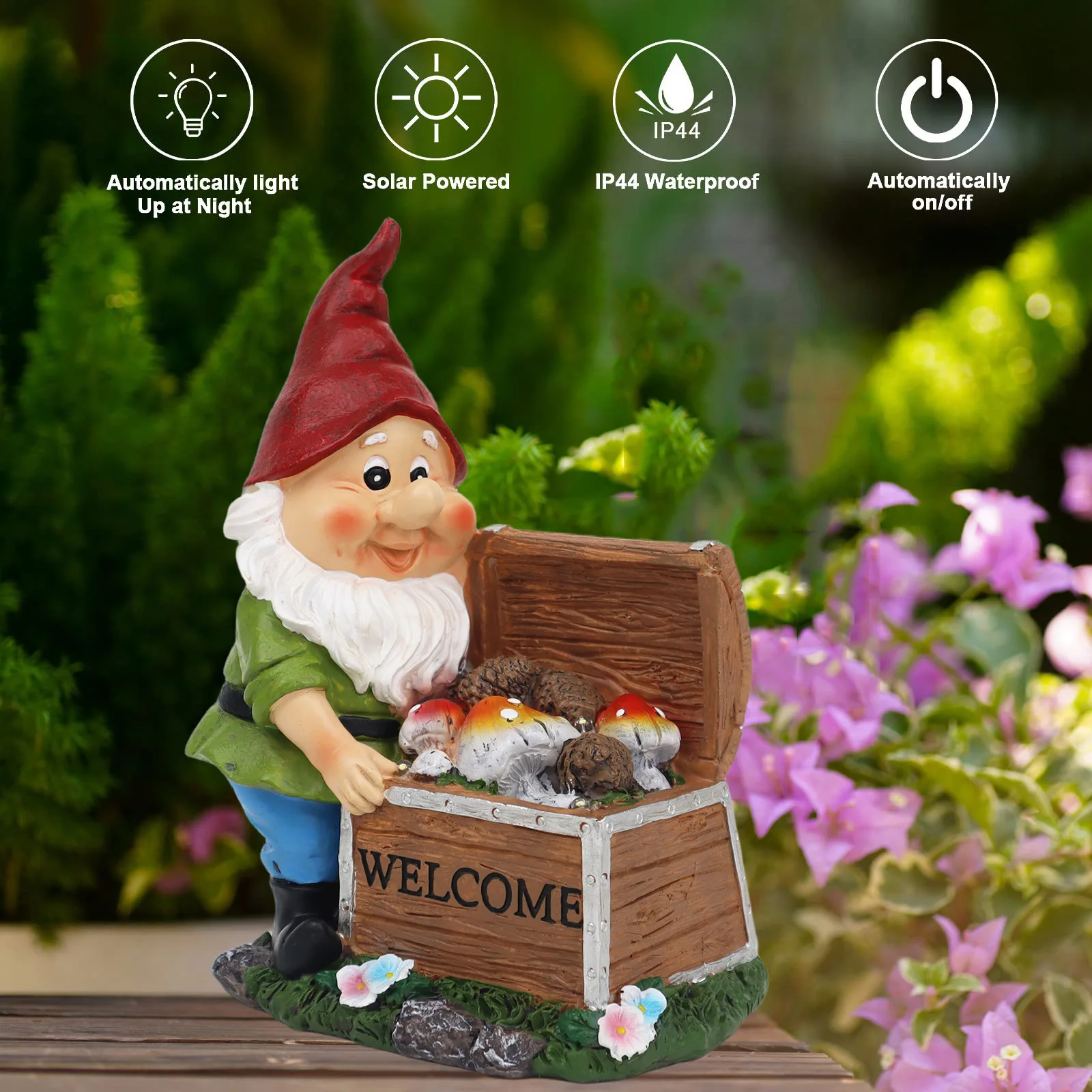 

Solar Gnome Lamp Garden Hallway Decoration Crafts Waterproof Solar Lights Home Garden Outdoor Gnome Sculpture Decorative Lamp