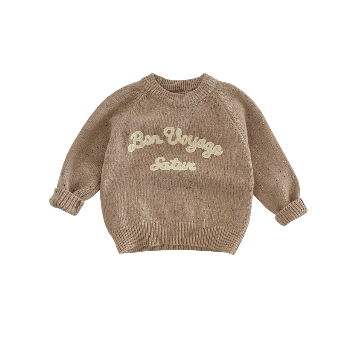 Ins Autumn Winter Baby Boys Sweaters Letter Embroidery Cotton Knitted Solid Infant Boys Liner Tops Toddler Boys Pullovers