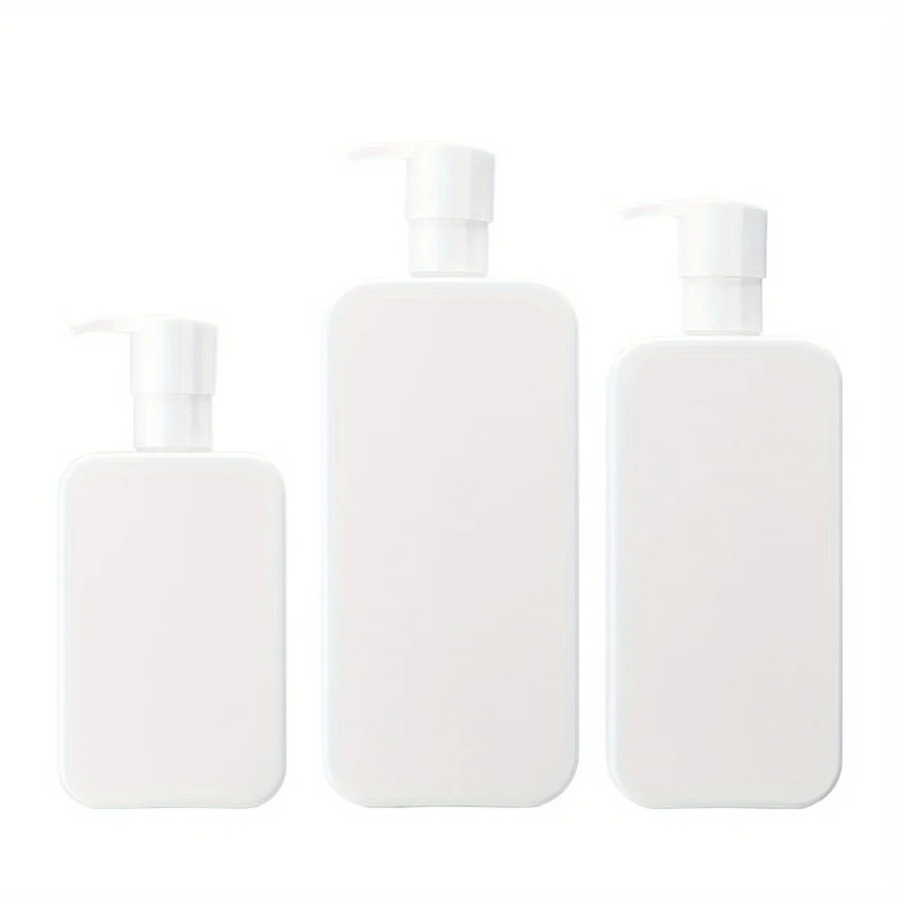 1pc rounded square press wash bottle 500ml shower gel bottle 250-350ml shampoo and hand soap refill bottle