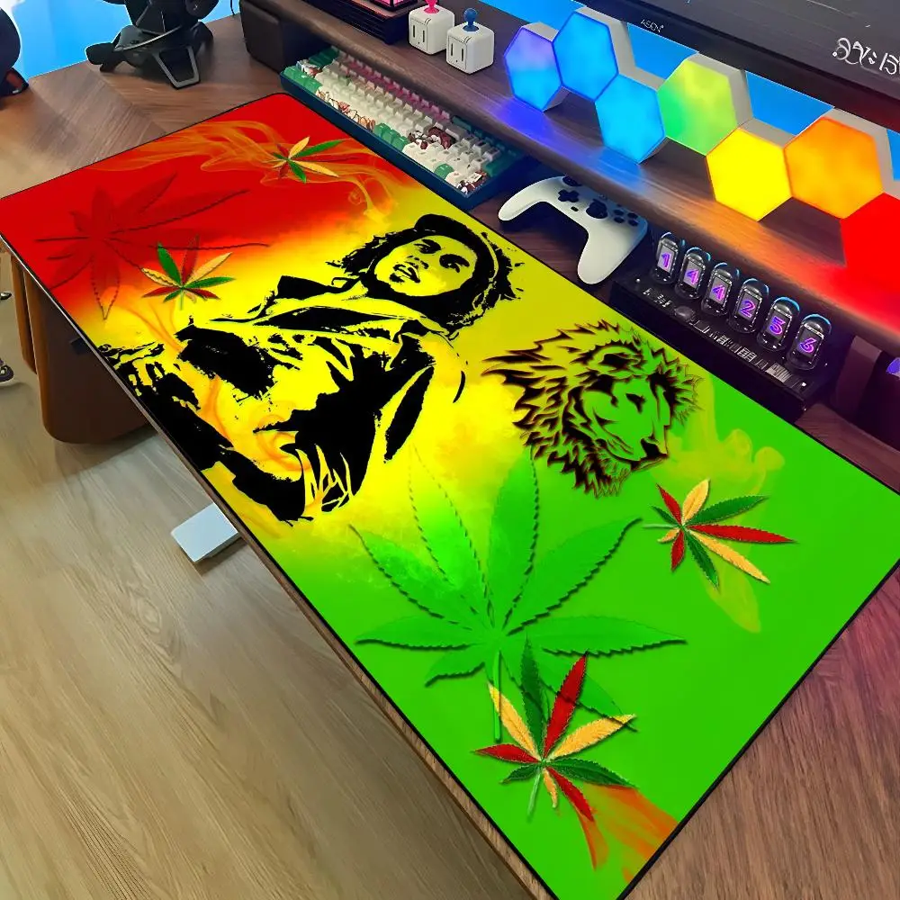 Reggae Bob Marley Mouse Pad Large Rubber Tablepad PC Game Mousepad Laptop Desk Pad XXL Non-slip Computer Keyboard Mouse Mat