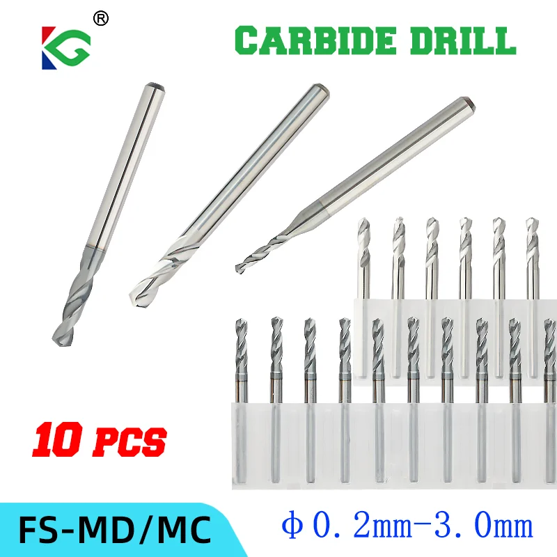 

0.2-3mm Carbide twist Drill Bit Efficient CNC Tool Tungsten Steel Drill for Aluminum copper steel stainless steel cast iron