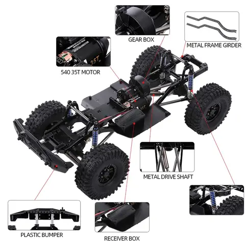 %a för original 313 mm hjulbaschassiram för 1/10 AXIAL SCX10 II 90046 90047 RC Crawler klätterbil DIY-modell RC bilparkering 6 best sales minibike-ram - №1