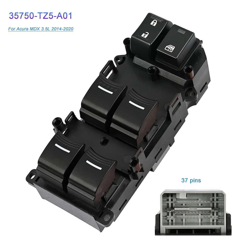 

Для Acura MDX 3.5L 2014-2020: Переключатель стеклоподъемника со стороны водителя, 35750-TZ5-A01