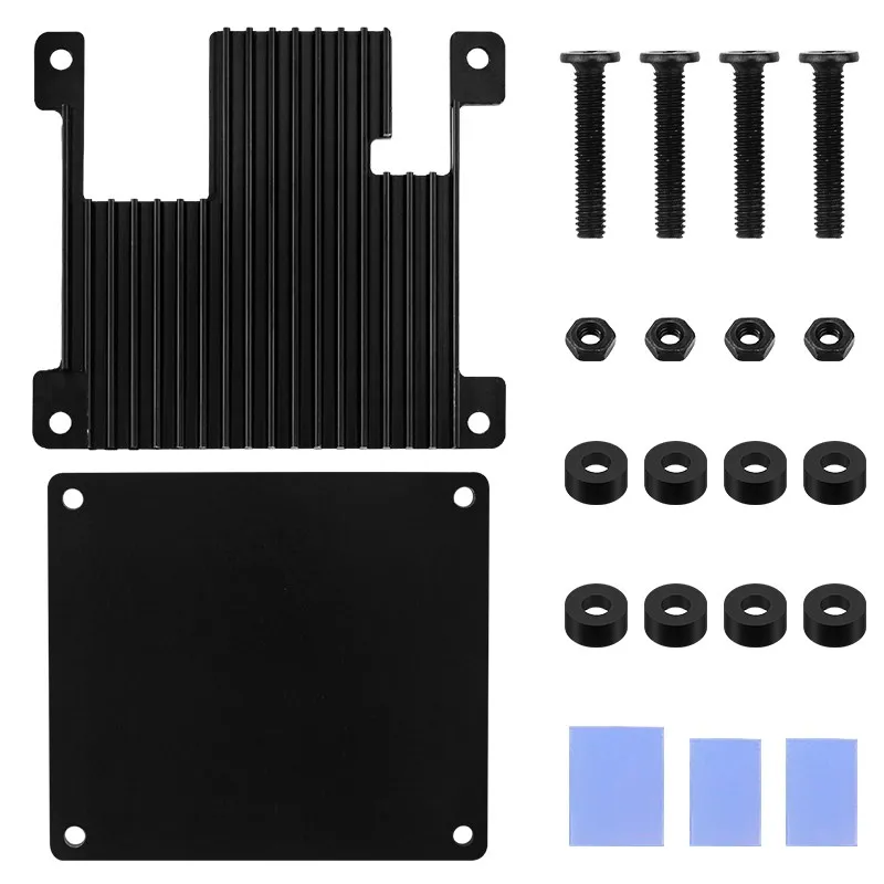 Carcasa de aleación de aluminio para disipador de calor de CPU, carcasa de Metal blindada, carcasa de disipación de calor pasiva, naranja Pi Zero 2