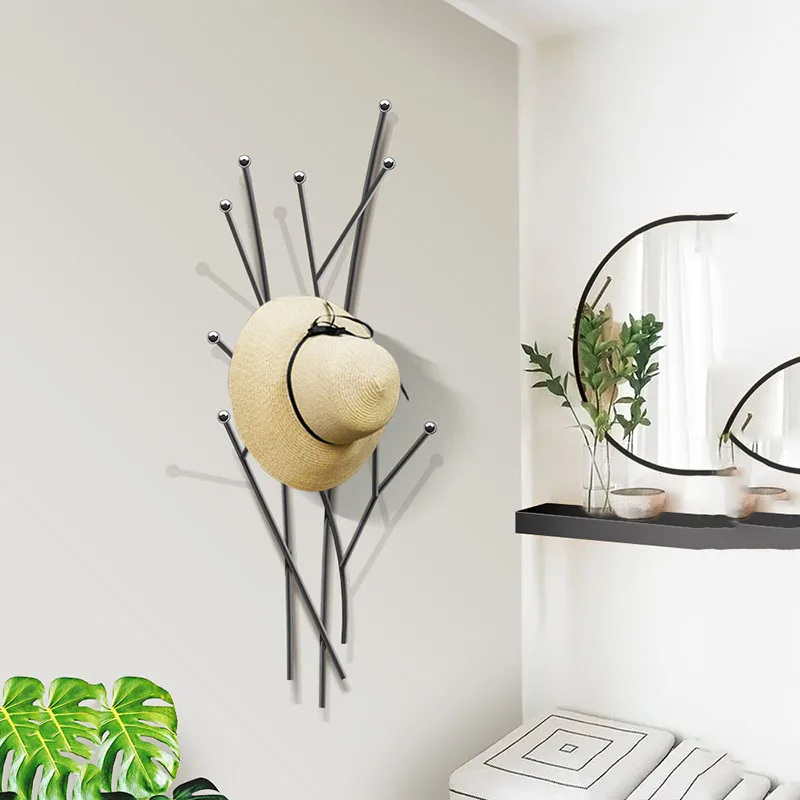 Golden Wall Mount Clothes Rack Metal Minimalist Hall Entrance Clothes Stand Nordic Hangers Burro Ropa Perchero Home Eccessories