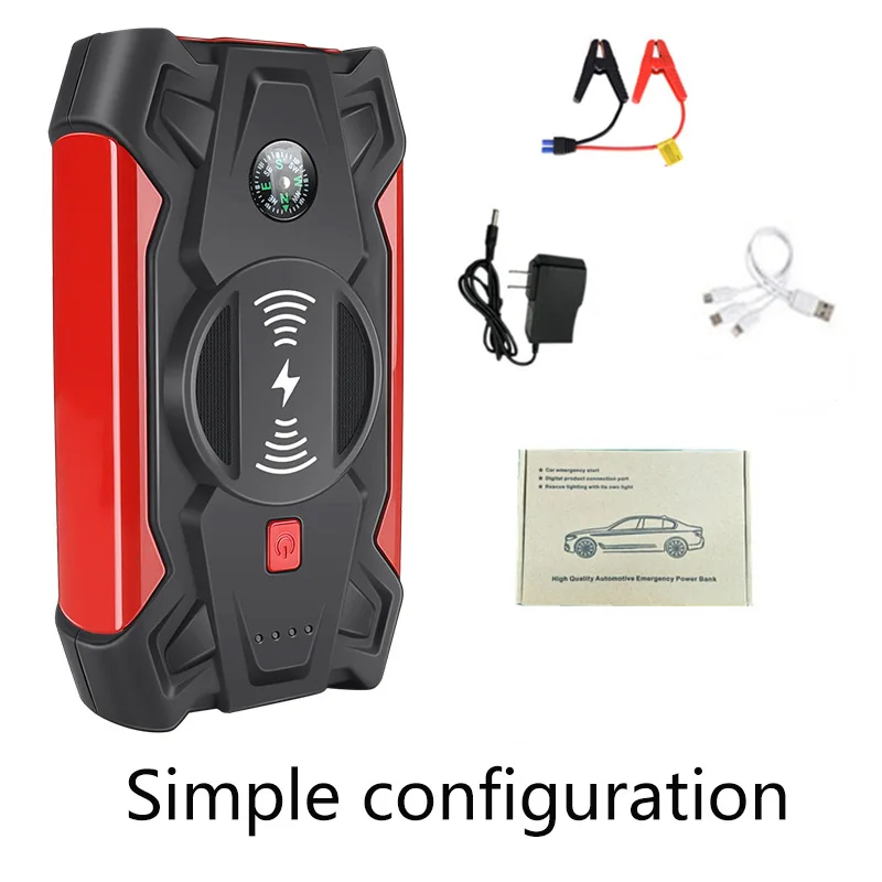 

Power Bank 39800 мАч Автомобильный стартер Qi Беспроводное зарядное устройство Powerbank для iPhone Автоматическая перемычка Зарядное устройство для двигателя с воздушным насосом