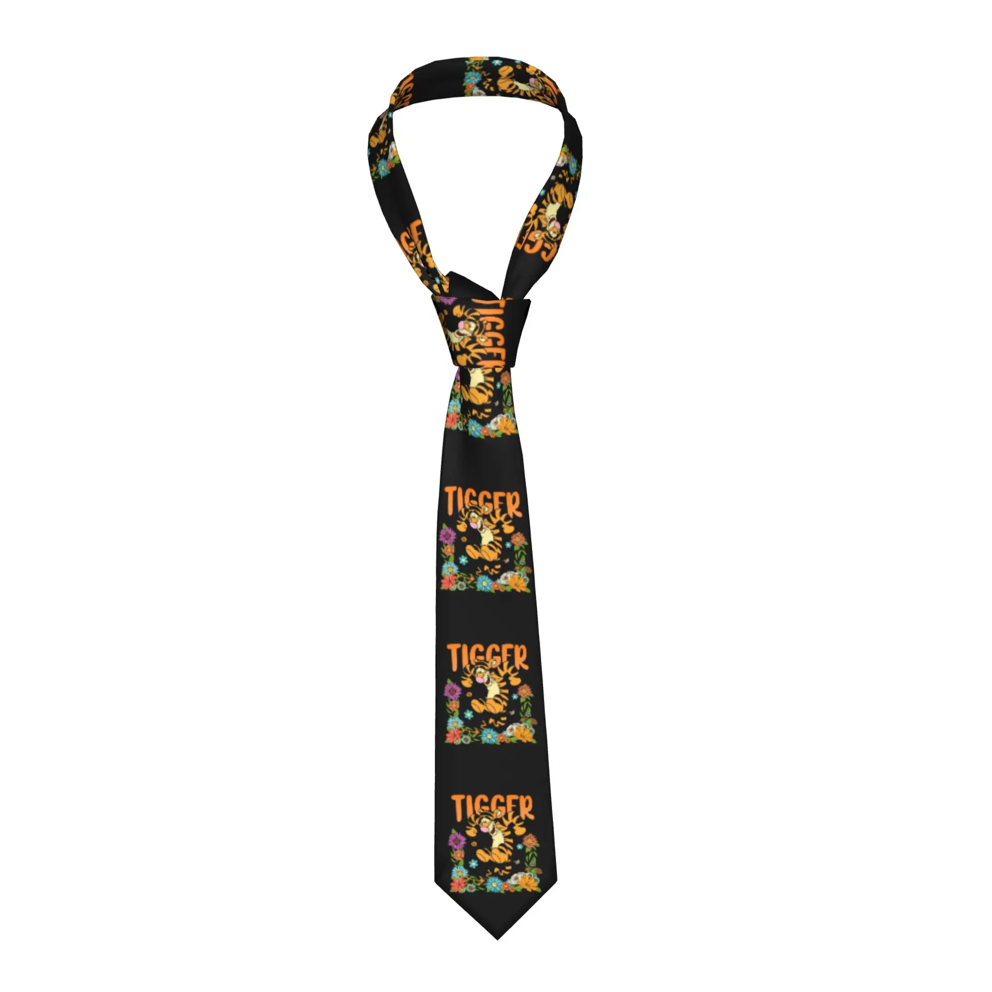 

Мужской шелковый галстук с изображением Тигра и Винни-Пуха для делового стиля