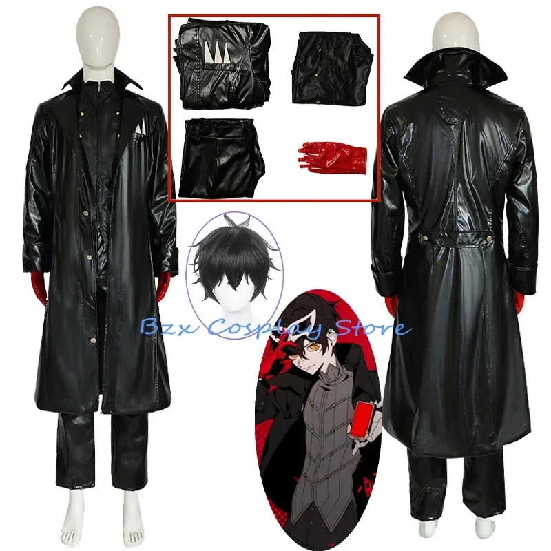 

Amemiya Ren Cosplay Anime P5 Cosplay New Joker Fight Uniform Wig Suit Halloween Party Role Play Outfit for Men