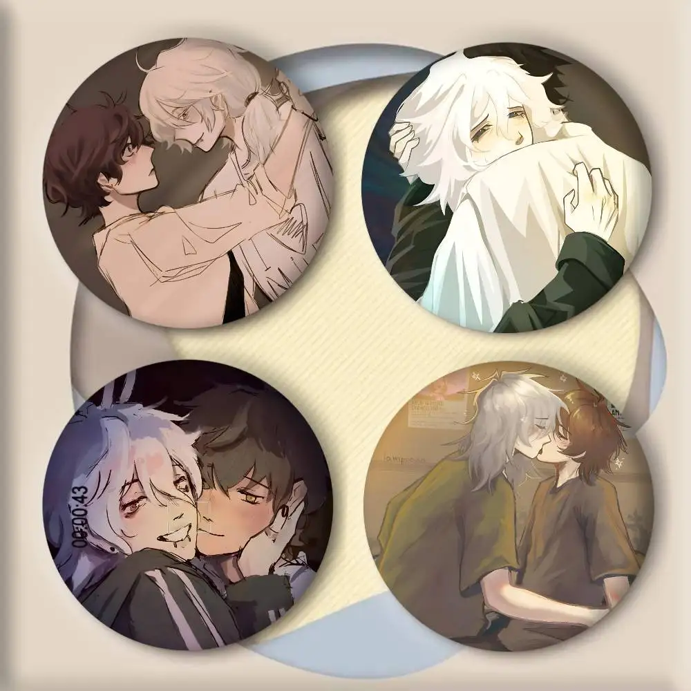 Badge Manga Anime The P-Promise of Hope, Broche Ronde Artistique, Accessoires pour Vêtements et Sacs à Dos, Lapelnd Laserh