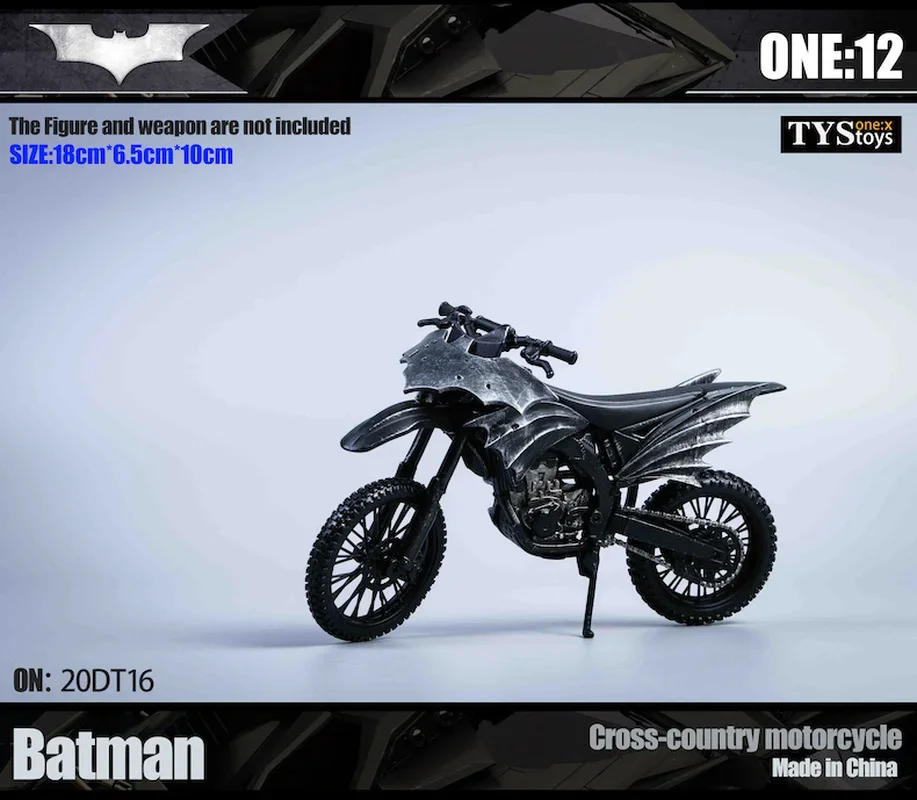 In Stock Tystoys 1/12 Batman Off-road Motorcycle Compatible With 6-inch Movable Doll Motorcycle Model