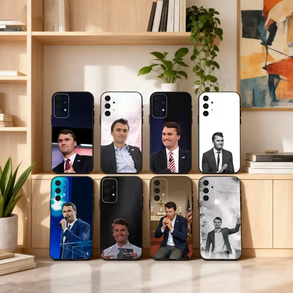 

Goodbye C-Charlie-E K-Kirk Phone Case For Samsung S25,24,23,22,30,21,10,9,Ultra,Plus,Lite,FE,4,5 G Soft Black Case