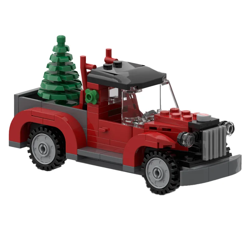 Bloc de construction créatif, 121 pièces, modèle rouge, petit véhicule de fret, technologie modulaire, Puzzle pour enfants, ensemble de jouets, cadeau de Festival